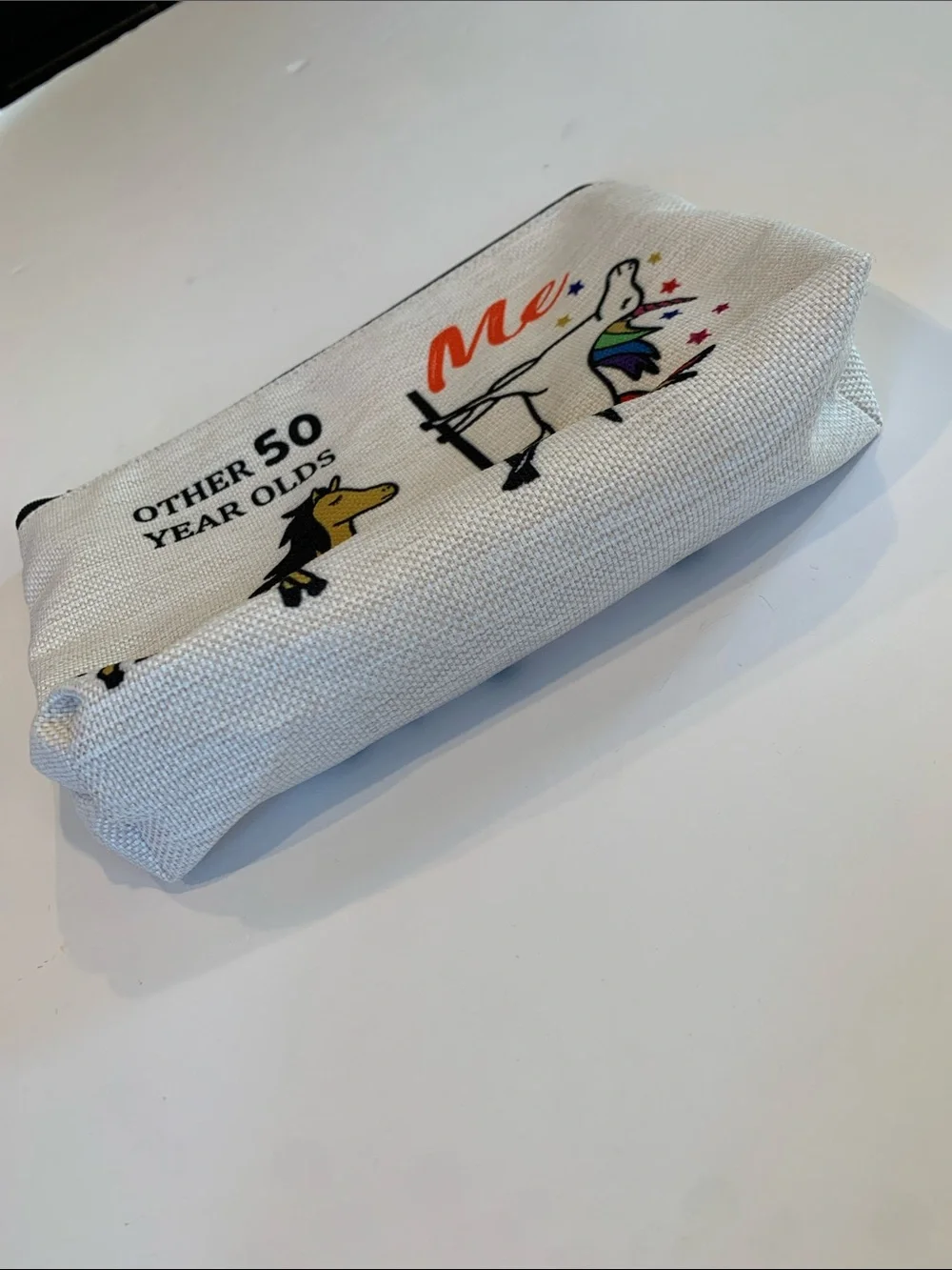 Funny 50th Birthday Unicorn Pole Dance Zippered Makeup Pouch Other